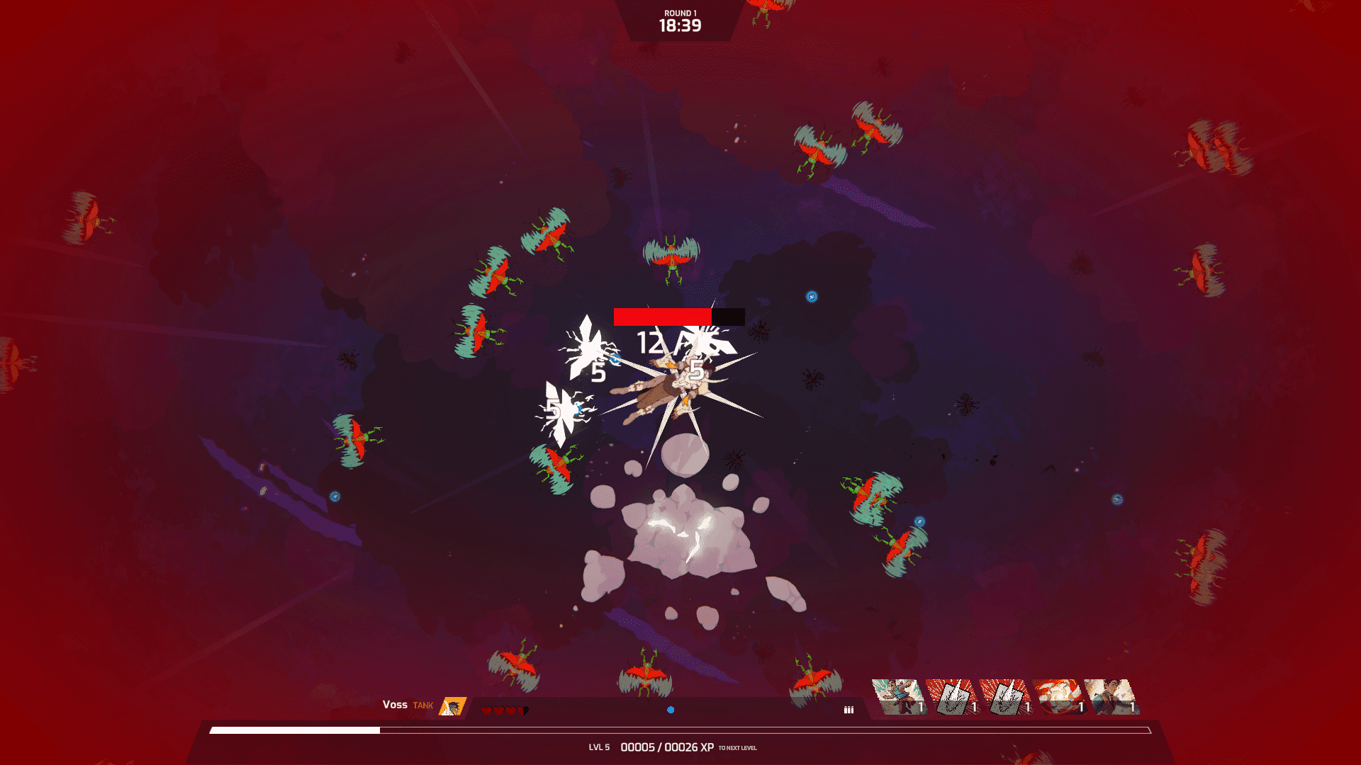 Voss damaged by a swarm